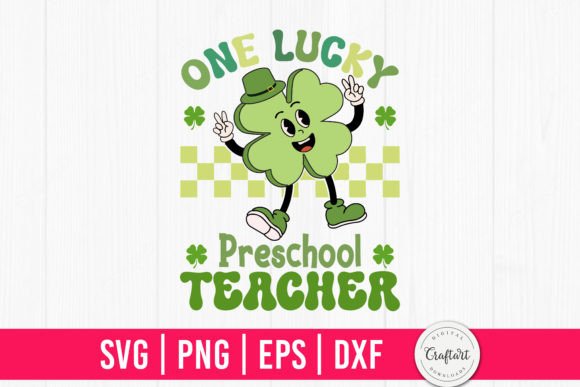 Download One Lucky Preschool Teacher Retro SVG - Teacher retro svg Collection