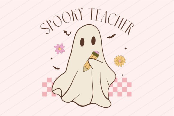 Download Halloween Teacher Retro Svg Png Ghost - Teacher retro svg Collection